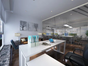 office interior scene 01 3D Model
