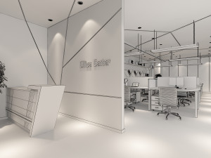 office interior scene 01 3D Модель