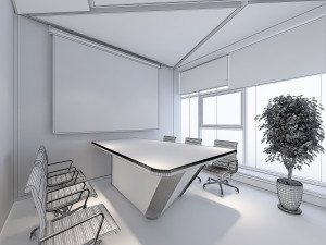 office interior scene 01 3D Модель