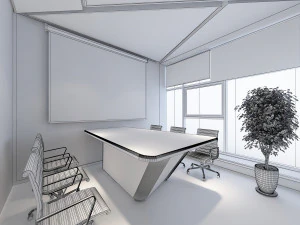 office interior scene 01 3D Model