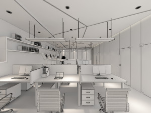 office interior scene 01 3D Модель