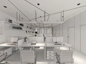 office interior scene 01 3D Model