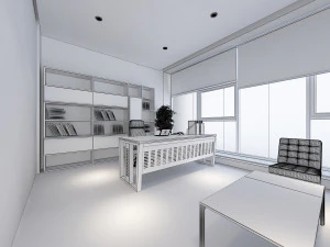office interior scene 01 3D Model