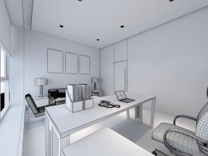 office interior scene 01 3D Модель