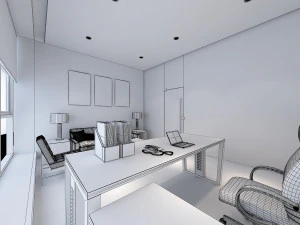 office interior scene 01 3D Model
