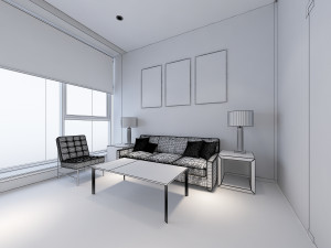 office interior scene 01 3D Модель