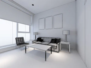 office interior scene 01 3D Model