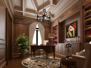 study room interior 01 3D Модель