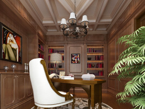 study room interior 01 3D Модель