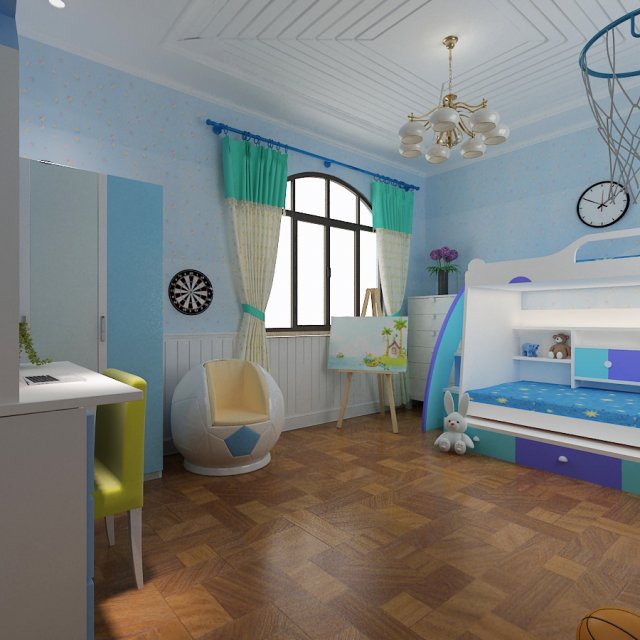 kids room 3D Model .c4d .max .obj .3ds .fbx .stl .blend