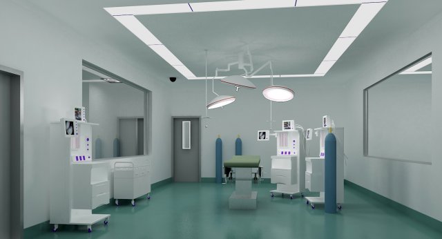 operation room Modelo 3D .c4d .max .obj .3ds .fbx .stl .blend 