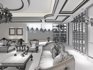 classical style interior 3D Model