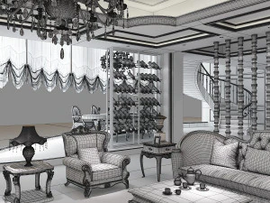 classical style interior 3D Model