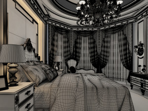 classical bedroom 3D-Modell