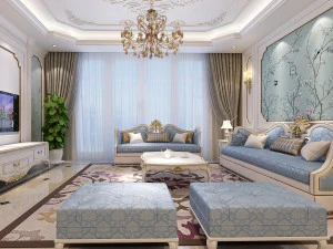 klassisches Wohnzimmer 01 3D Modell