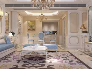 classic living room 01 3D Model