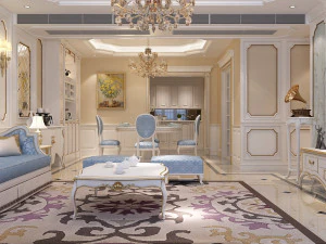classic living room 01 3D Model