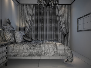 bedroom interior scene 05 3D Model