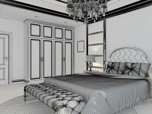 scena dell'interno della camera da letto 06 Modello 3D