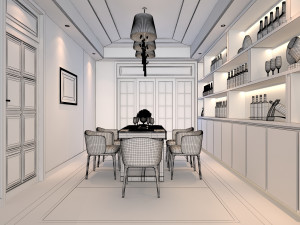 living room scene 17 3D 모델
