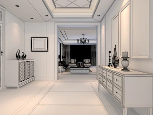 living room scene 17 3D Model