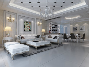 european style living room 3Dモデル