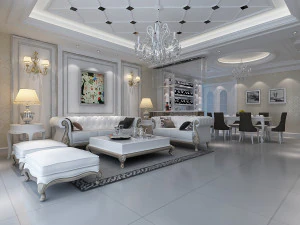 european style living room 3D Model
