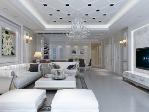 european style living room 3Dモデル