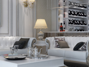 european style living room 3Dモデル