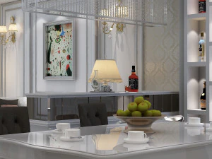 european style living room 3D Model