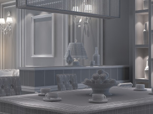 european style living room 3Dモデル