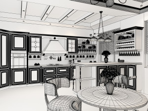 kitchen interior 3D Model