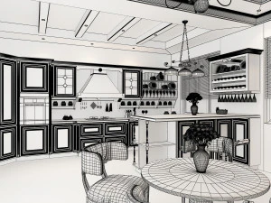 kitchen interior 3D Model