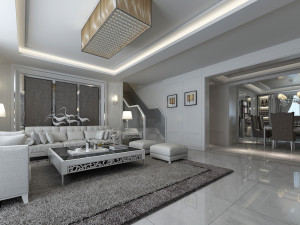 modern living room 3D Model