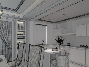 modern living room 3D Model