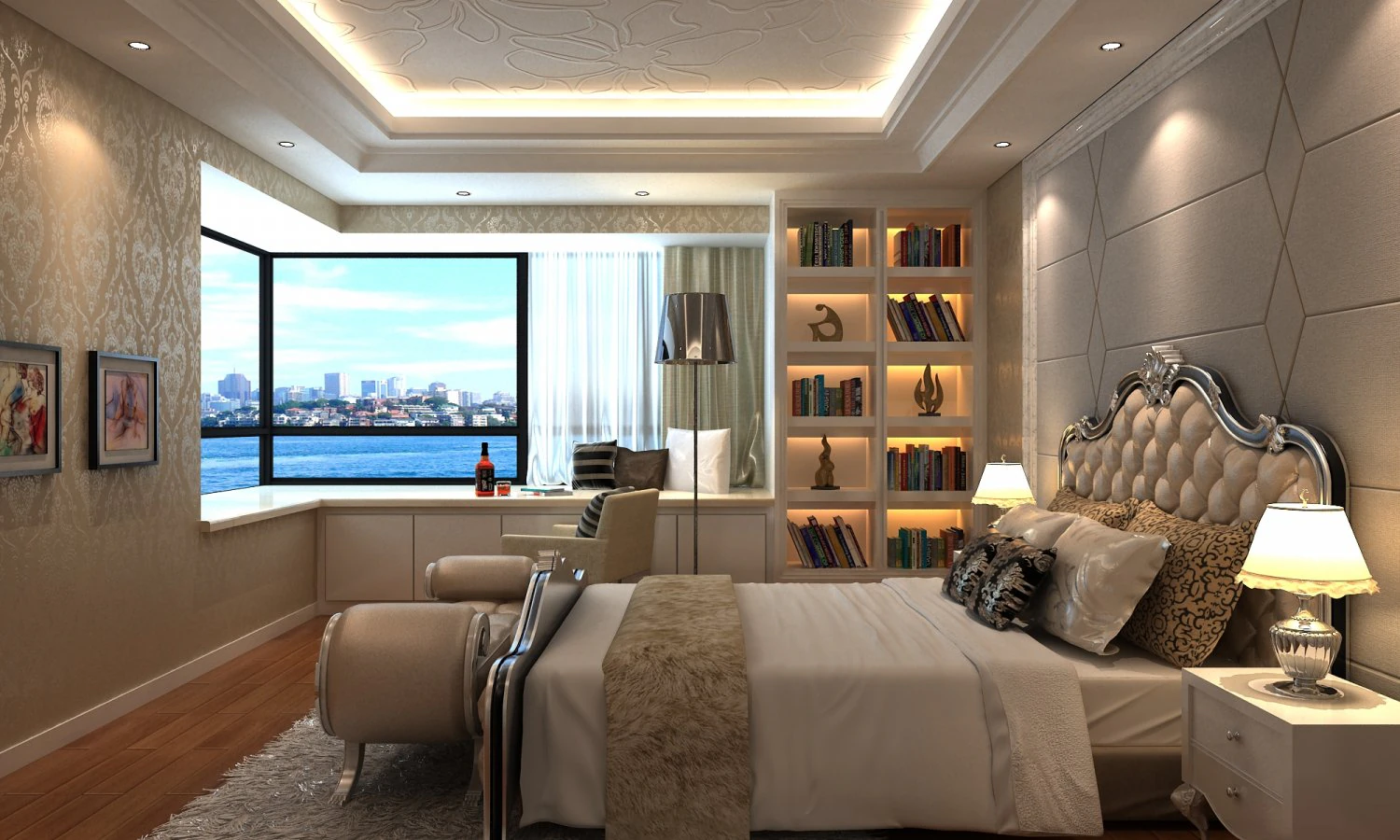 bedroom interior 01 3D Model .c4d .max .obj .3ds .fbx .stl .blend 