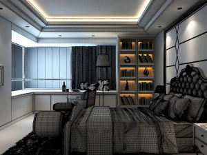 bedroom interior 01 3D Model