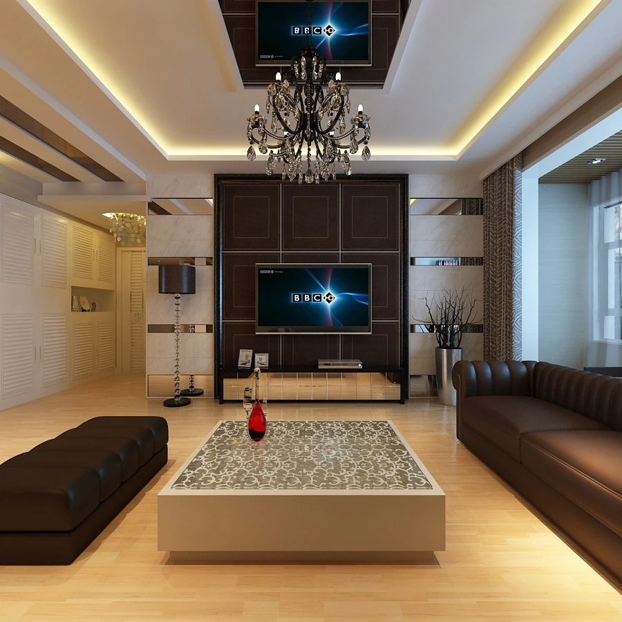 living dining room scene 3D Model .c4d .max .obj .3ds .fbx .stl .blend 