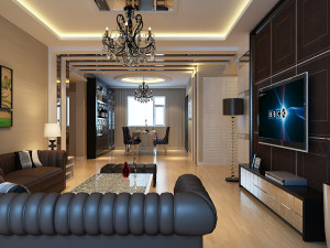 living dining room scene 3D Model