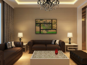 living dining room scene 3D Model