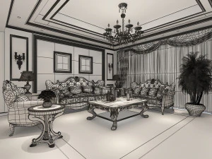 living room 3D Model