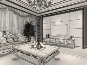 living room 3D Model