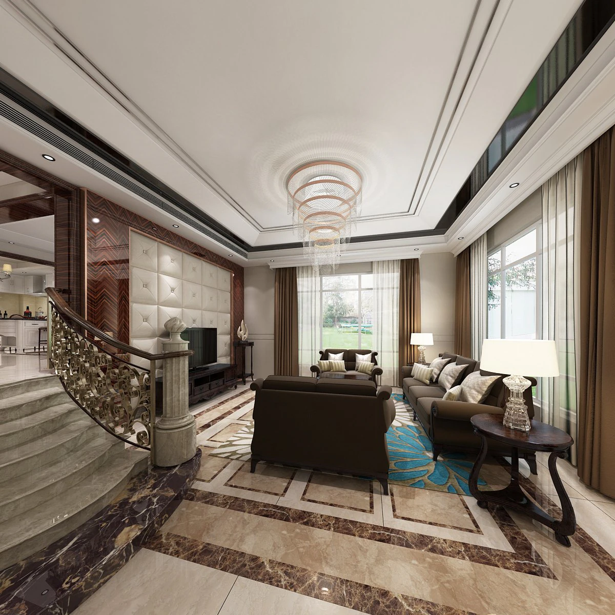 living room 03 3D Model .c4d .max .obj .3ds .fbx .stl .blend 