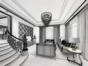living room 03 3D Model