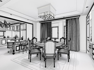 living room 03 3D 모델