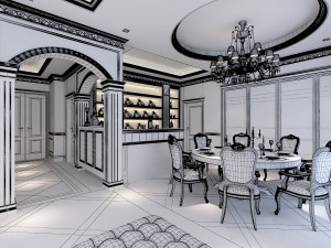 luxury living room 3D Модель