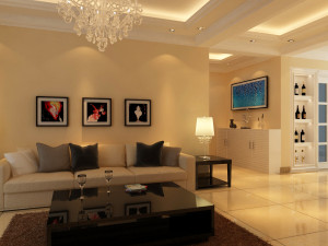 modern living room 3D Model