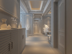 modern living room 3D Model