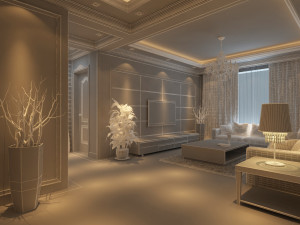 modern living room 3D Model