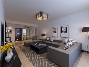 living and dining room 01 3D Model